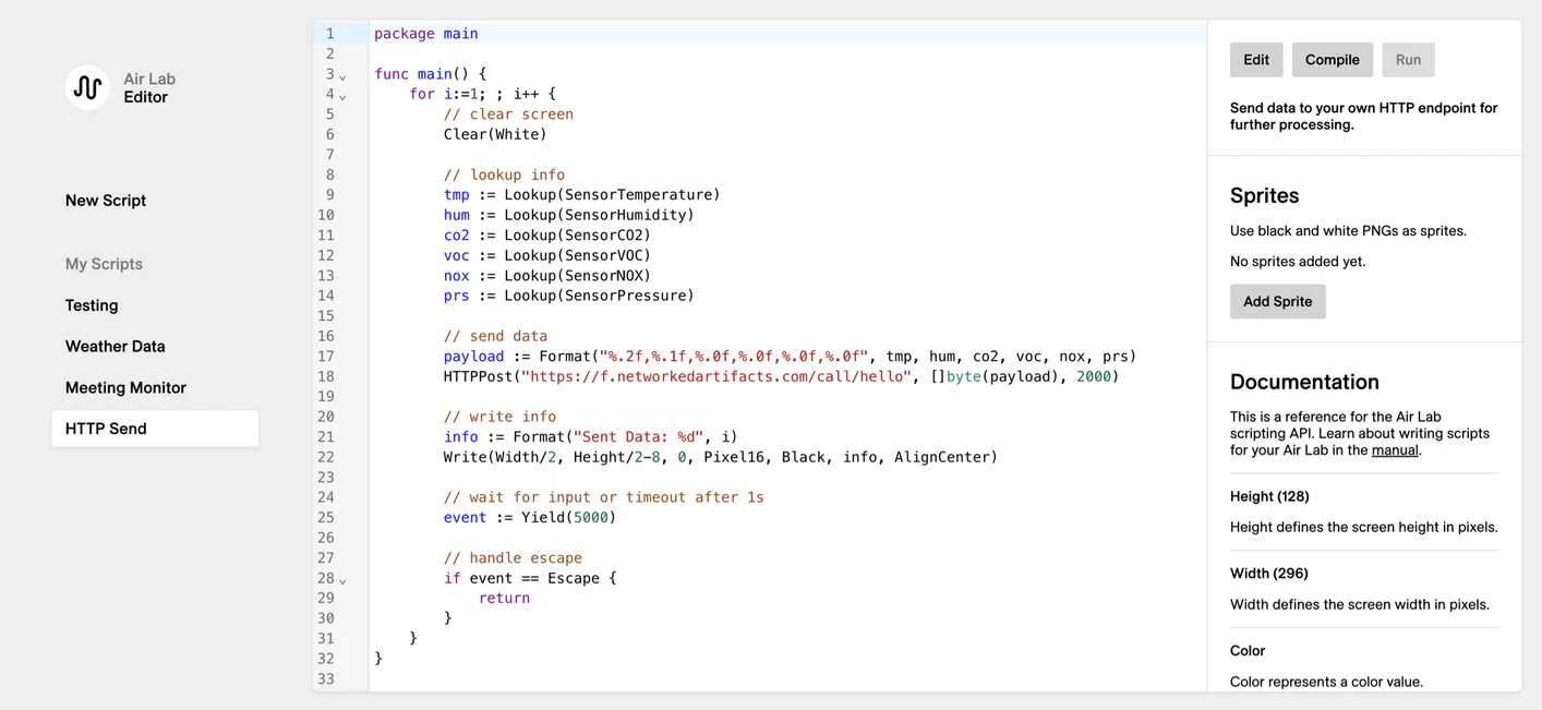 Example Air Lab HTTP plugin