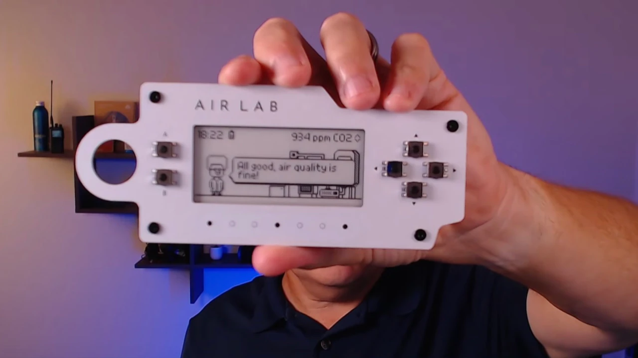 MostlyChris holding an Air Lab